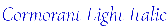 Cormorant Light Italic fonte